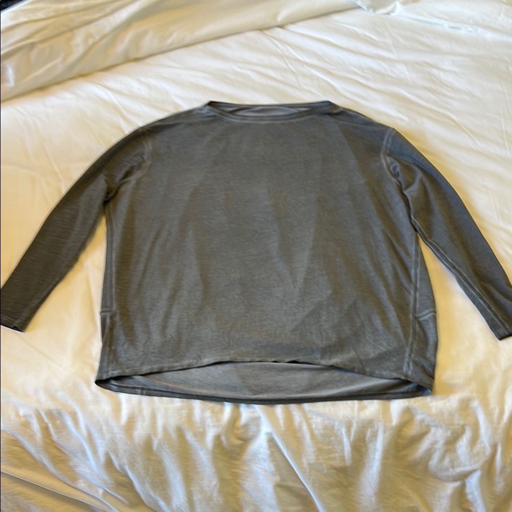 Gray Long Sleeve Top